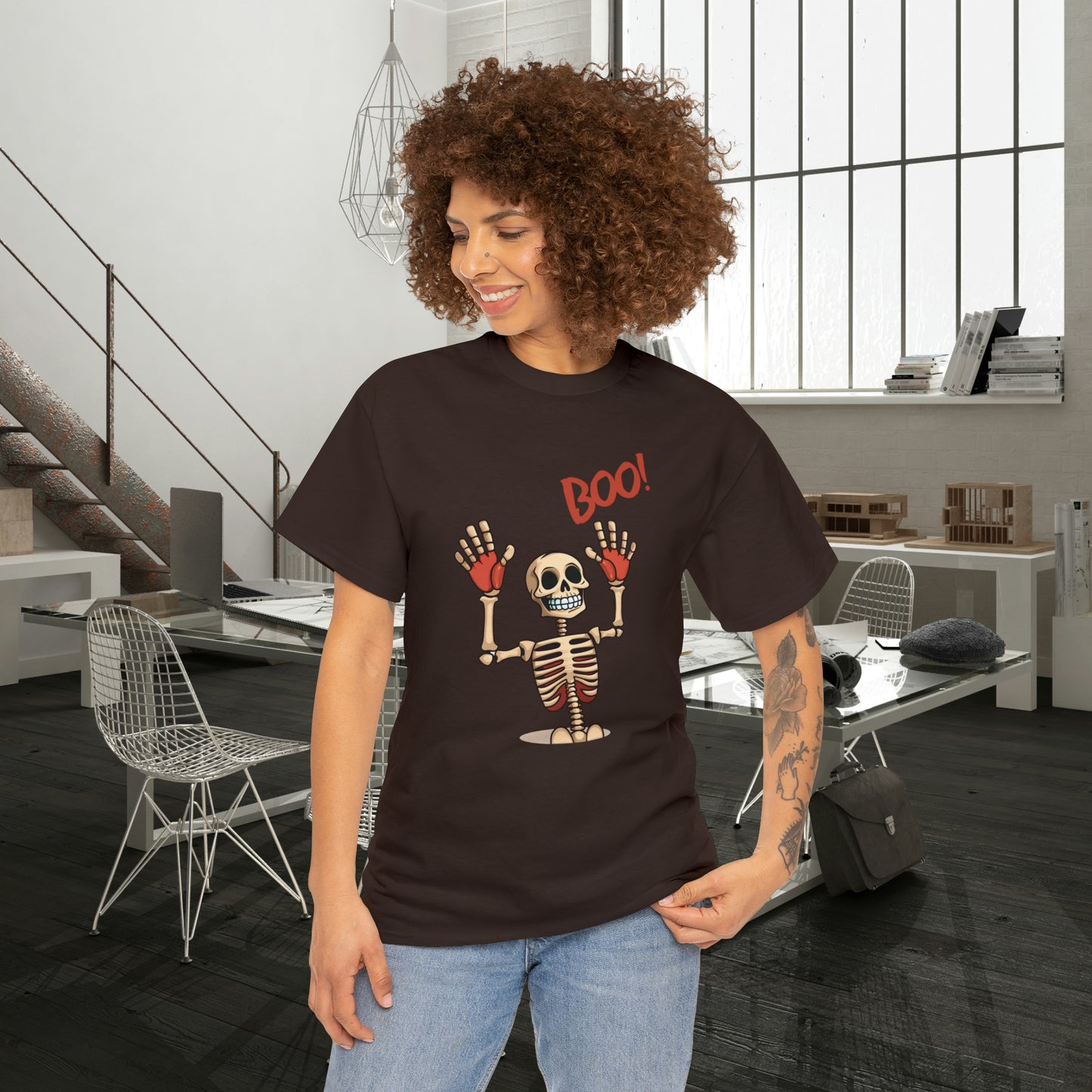 Halloween Skelleton Boo Classic Tee