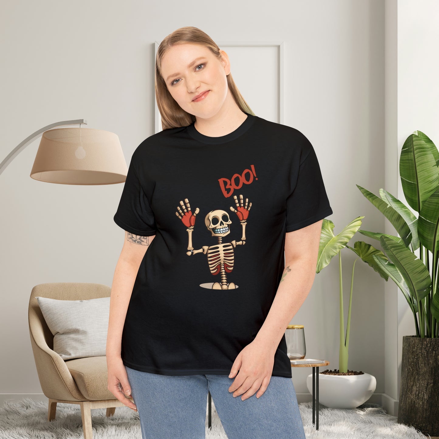 Halloween Skelleton Boo Classic Tee