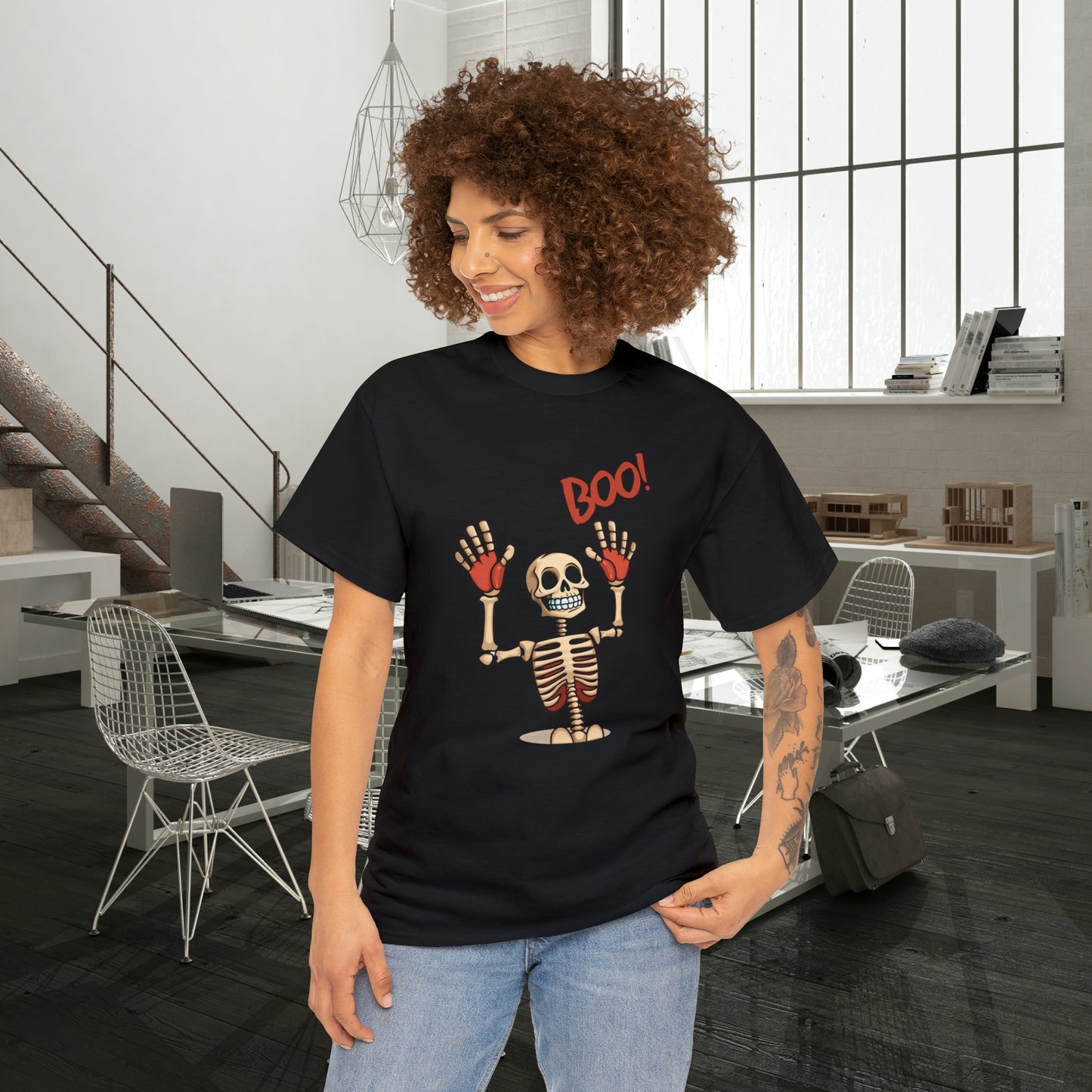 Halloween Skelleton Boo Classic Tee