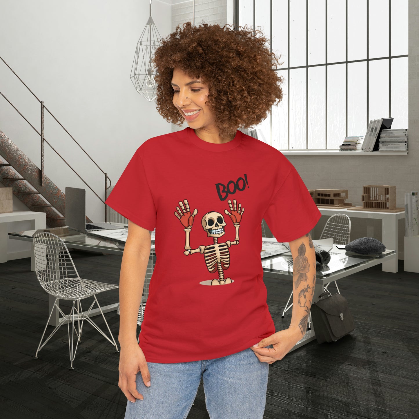 Halloween Skelleton Boo Classic Tee